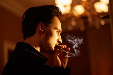 gentleman smoking cigar