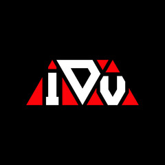 IDV triangle letter logo design with triangle shape. IDV triangle logo design monogram. IDV triangle vector logo template with red color. IDV triangular logo Simple, Elegant, and Luxurious Logo...