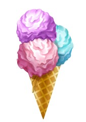 ice cream cone isolated illustration