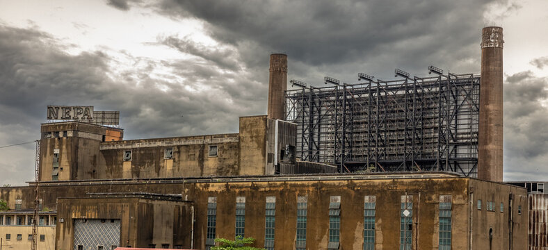 The abandoned Ijora Power station in Lagos, Nigeria. It was commissioned in 1923. Shot 18 April 2022.