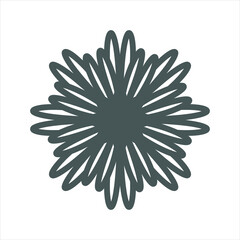 Sunflower  simple line icon