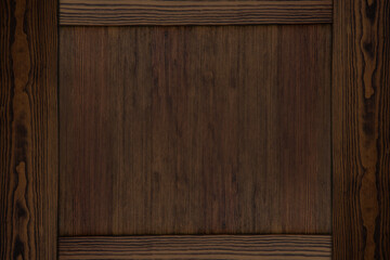 Ciemne drewniane tło - podkład - drewniana tablice - rama
