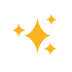 Spark icon, flash silhouette. Isolated vector decor.