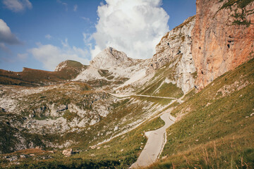 View of the mountains in the summer