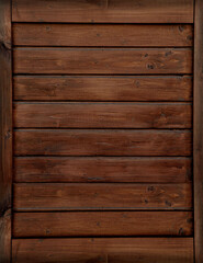 Drewniane tło z brązowych desek - mahoń, orzech, tek, naturalna boazeria, podłoga z desek