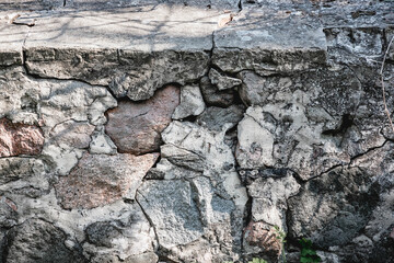stara ściana z kamienia - kamienny mur - stare kamienne tło - podkład do zdjęć - do fotomontażu