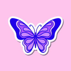 hand drawn butterfly doodle illustration for tattoo stickers poster etc