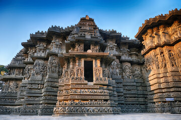 21 December 2021, Ancient Hoysaleswara Hindu Temple Complex at Halebidu, It is the largest monument...