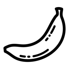 Banana Flat Icon Isolated On White Background