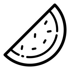 Watermelon Fresh Vegan Flat Icon Isolated On White Background