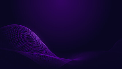 Abstract dot blue purple gradient wave texture technology background.