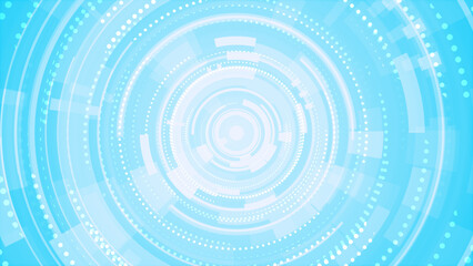 Abstract circle white blue future technology background.