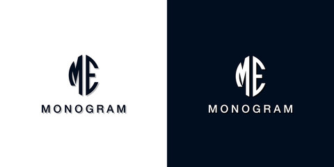 Leaf style initial letter ME monogram logo.