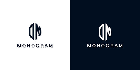 Leaf style initial letter OM monogram logo.