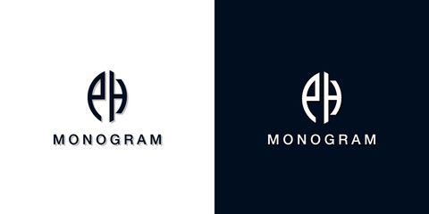 Leaf style initial letter PH monogram logo.