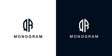 Leaf style initial letter QR monogram logo.