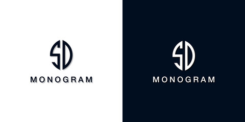Leaf style initial letter SD monogram logo.