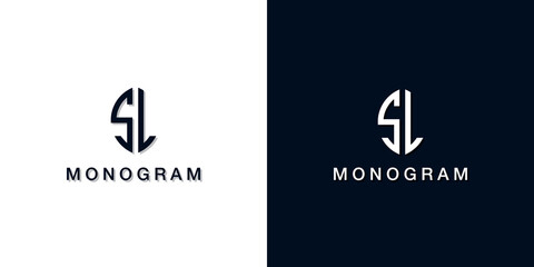 Leaf style initial letter SL monogram logo.