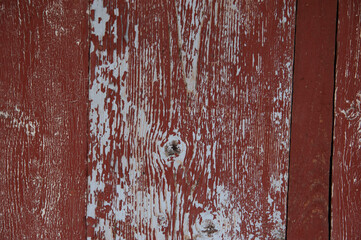 grunge background: stripped old boards painted with red paint