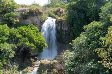 sinking waterfall in the lagoons of ruidera castilla la mancha
