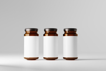 Amber Glass Bottle or Jar