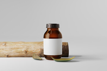 Amber Glass Bottle or Jar