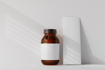 Amber Glass Bottle or Jar