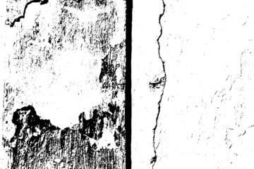 Rustic cracked vector texture with many cracks and scratches. Abstract background. Broken and damaged surface. Aged backdrop. Vector graphic illustration with transparent white. EPS10.