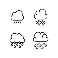 Rain Icon Logo Design Vector Template Illustration