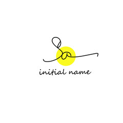 Initial Letter Sa Logo - Handwritten Signature Logo