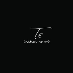 Initial Letter Tg Logo - Handwritten Signature Logo