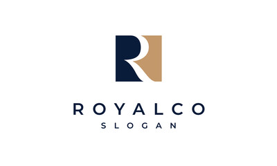Luxury Royal Letter R Logo Design - obrazy, fototapety, plakaty