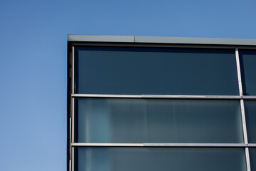 Business glass building and blue sky.