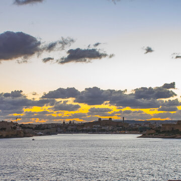 sunset over the sea