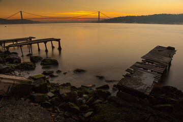 Sunset Time Bosphorus Photos, Istanbul Turkey 