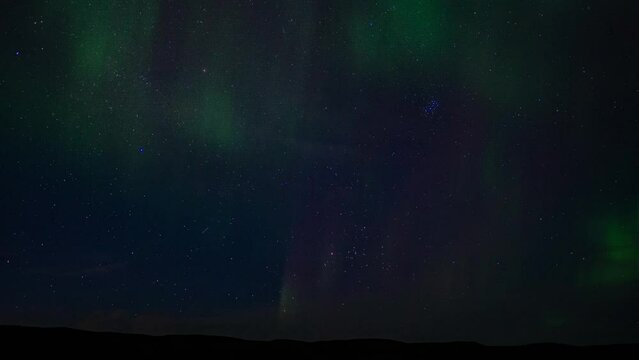 background with stars and aurora borealis