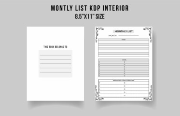 Minimalist planner pages templates. Organizer page, diary, and daily control book. Life planners, weekly and days organizers, or office schedule lists. Graphic organization paper vector set