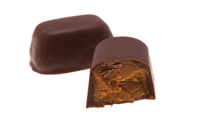 chocolate candies isolated