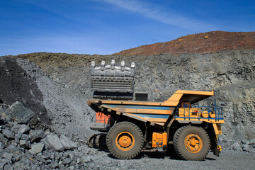 Extraction of iron ore in quarry  Southern Mining Processing Plant.