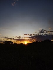 sunset in the mountains