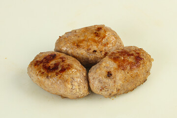 Homemade roasted cutlet minced meat