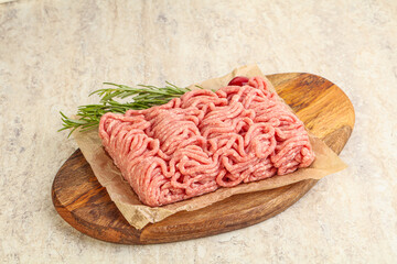 Raw beef minced meat for cooking