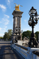 Fototapeta na wymiar The famous Alexandre III bridge , Paris, France.