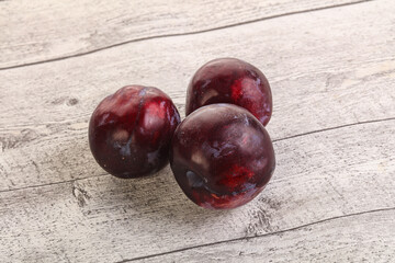 Ripe and sweet purple plum