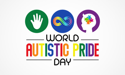 Autistic Pride Day is a pride celebration for autistic people held on June 18th every year. Vector illustration.