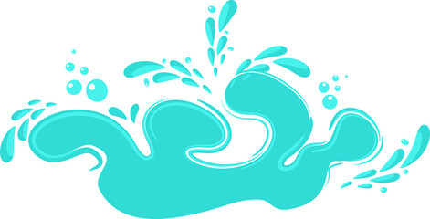 Water drop. Water or oil splash and spray. Flowing drops, liquid waves.