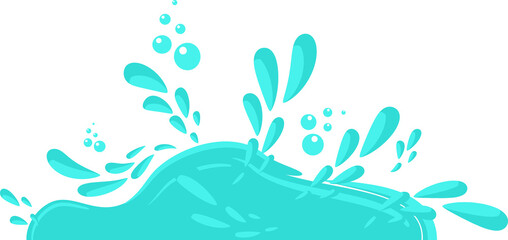 Water drop. Water or oil splash and spray. Flowing drops, liquid waves.