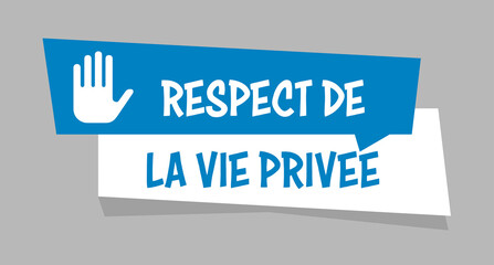 Logo respect de la vie privée. - obrazy, fototapety, plakaty