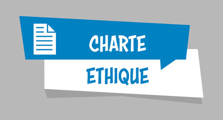 Fototapeta premium Logo charte éthique.