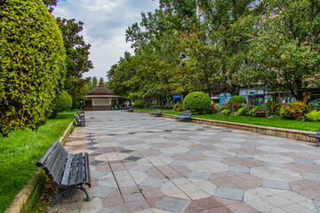  urban green park on a summer day saragossa spain europe